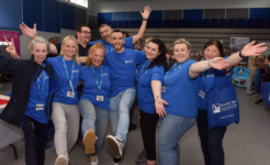 Careers staff celebrate at Freshers Day in Limavady campus