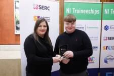 NWRC student Caemgen Kealey with Traineeship Award Carpentry Joinery