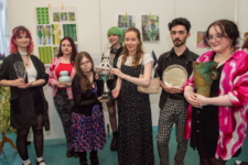 Prize winners at NWRC’s Art and Design Showcase at the Lawrence Building from l-r: Kaley Sheerin, Marion Mulholland, Lauryn Hamilton, Christine Beckett, Clodagh Doherty, Patrick McEneney, and Emma Johnson.