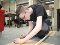 Tiaran Morgan competes in Electrical Installation.