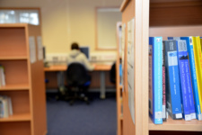 NWRC student in college study area
