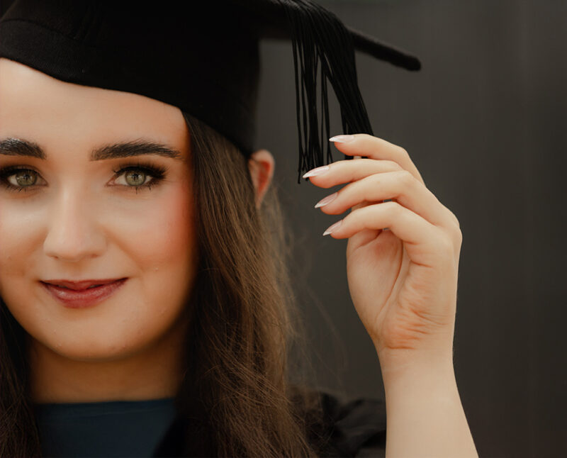 Close-up on female graduate