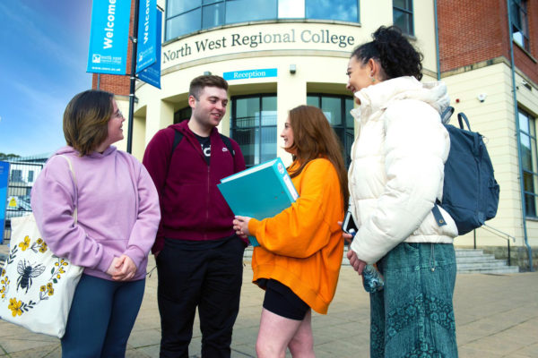NWRC students outside Strand Road campus