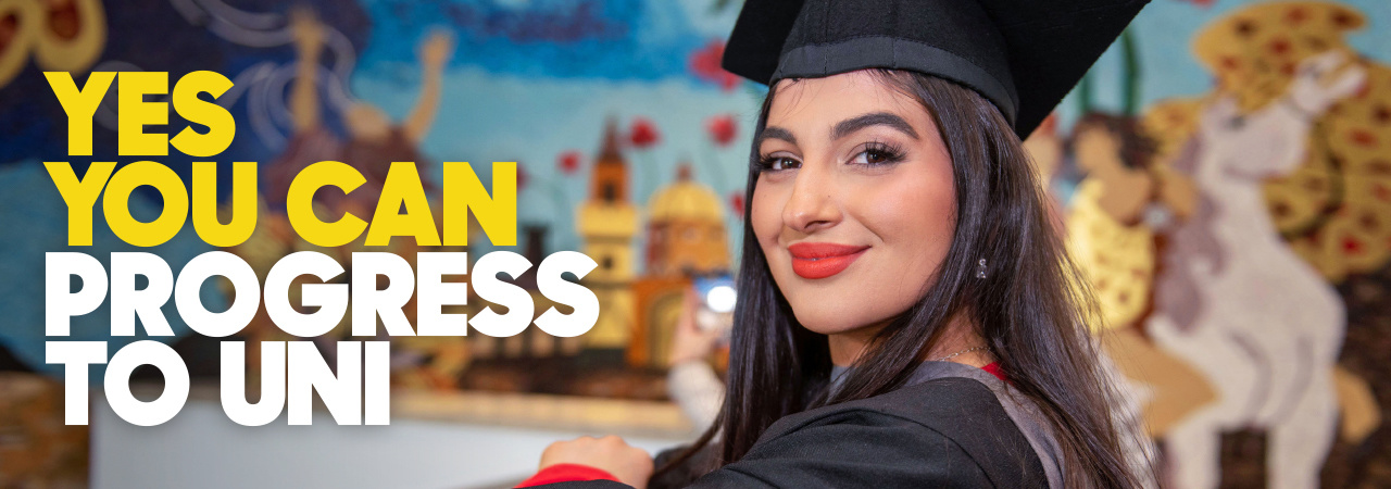 Yes you can progress to university-banner