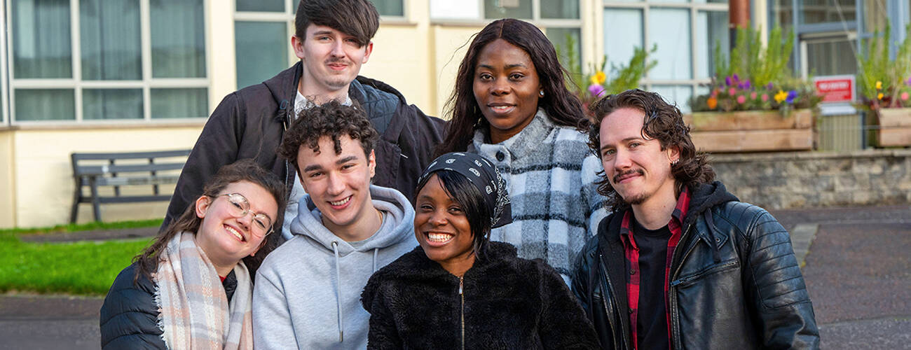 Group of international students smiling together