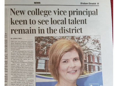 'Success is the reward for hard work' - says NWRC Vice-Principal Samantha Traynor