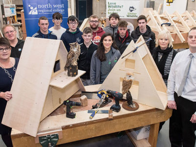 NWRC students create much-needed homes for endangered barn owls