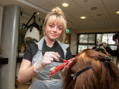 Plenty of colour at the Worldskills Hairdressing Inter Campus Competition at NWRC Limavady