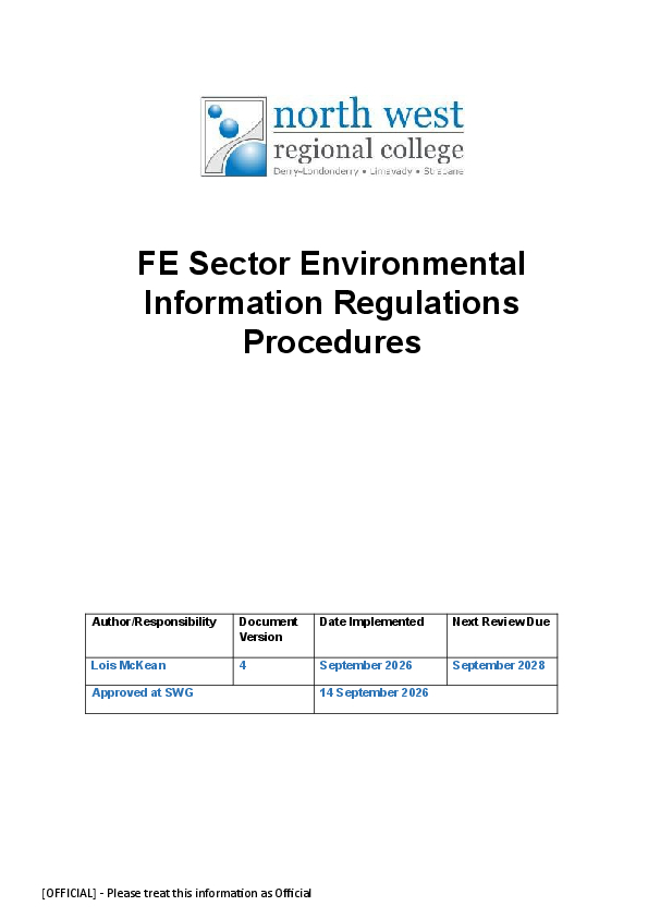 Environmental Information Regulations Procedures Sept 26