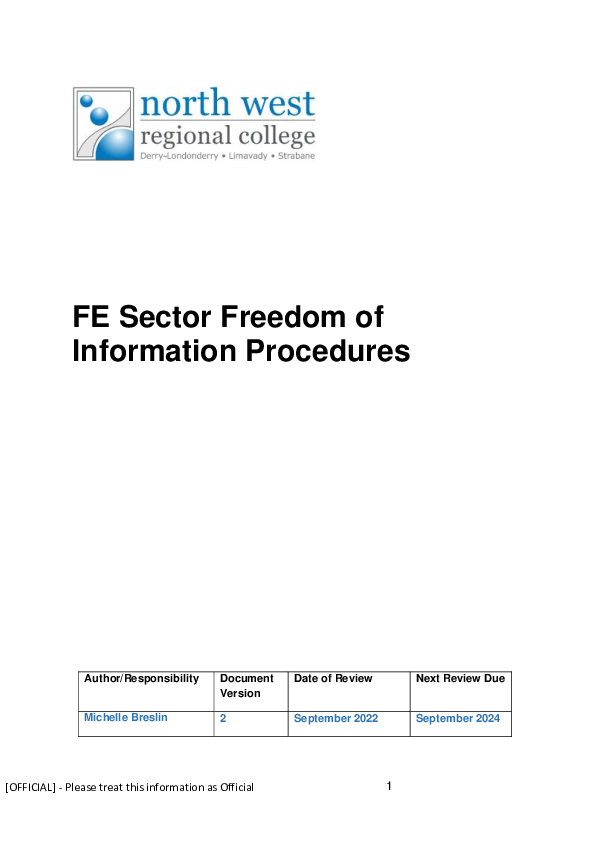 FOI – Publication Scheme