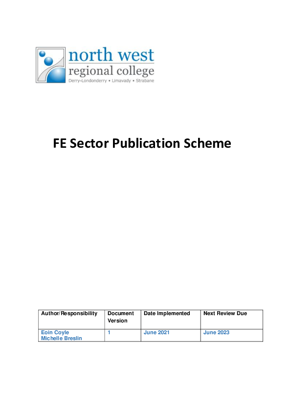FOI – Publication Scheme